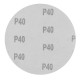 Круг абразивный на ворсовой подложке под липучку, P 40, 125 мм, 10 шт Сибртех (738357)