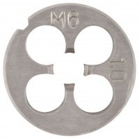 Плашка метрическая, легированная сталь М6х1,0 мм (70823)