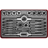 Набор метчиков и плашек 24 предм. сталь 9ХС ЗУБР 28116-H24