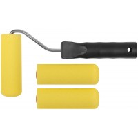 Валик поролоновый желтый с ручкой 