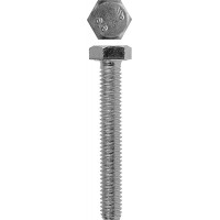 ЗУБР DIN 933, кл. пр. 5.8, M12 х 20 мм, цинк, 5 шт, болт (4-303076-12-020)