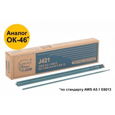 Электроды J421 Bridge (аналог ОК46) для низкоуглеродистых сталей 2,5 мм х 300 мм (коробка 2,5 кг) (81793)
