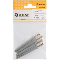 Дюбель-гвоздь полипропиленовый 6 х 60 ( фасовка 4 шт.) (24360-2)