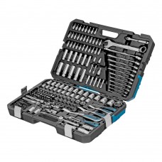 Набор инструментов, 1/2, 3/8, 1/4, CrV, 120 зубьев, 216 предметов Gross