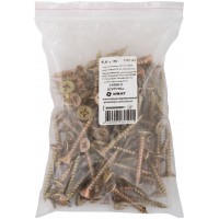 Шурупы желтопассированные, универсальные 6 х 45 100 шт Фасовка (21606-0)