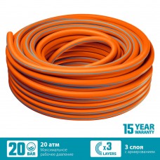 Поливочный шланг FLEX 3, 3/4, 25 м, 20 атм, из термоэластопласта, трёхслойный, армированный, гибкий, PROLine GRINDA 429008-3/4-25