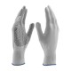 Перчатки Нейлон, ПВХ точка, 13 класс, белые, XL (67847)