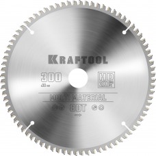 Пильный диск по алюминию Multi Material, 300 х 30 мм, 80Т KRAFTOOL 36953-300-30