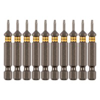 Бита TX 6х50, сталь S2, шестигранный профиль, 10 шт. Е 6,3 Denzel (11665)