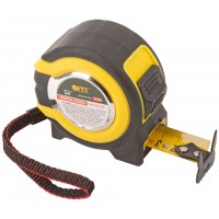 Рулетка прорезиненный корпус, двойной стопор 