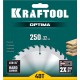 Пильный диск по дереву Optima, 250 х 32 мм, 40Т KRAFTOOL 36951-250-32