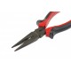Длинногубцы прямые Black Nickel, 180 мм, двухкомпонентные рукоятки Matrix (17160)