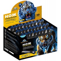 Нож технический пластиковый прорезиненный 18 мм, в шоу-боксе (10198М)