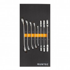 RUNTEC RT-WFE8 Набор ключей разрезных стандартных и шарнирных RUNTEC 6-19 мм в ложементе EVA, 8 предметов (RT-WFE8)
