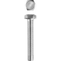 Болт M10 x 40 мм, кл. пр. 5.8, цинк, 4 шт, ГОСТ 7798-70 ЗУБР 303086-10-040