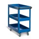 Тележка с тремя открытыми полками синяя RUNTEC RT-3B