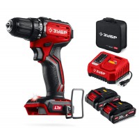 Дрель-шуруповерт бесщеточная 20 В 45 Н·м 2 АКБ LMS 2 А·ч сумка ЗУБР ДБ-45-22