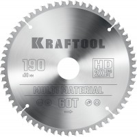 Пильный диск по алюминию Multi Material, 190 х 30 мм, 60Т KRAFTOOL 36953-190-30