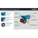 GRINDA GP-22, ударопрочный пластиковый кузов, 110 л, 220 кг, двухколесная, пневматические колеса, тачка садовая PROLine (422406)