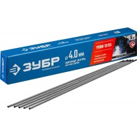 Электрод сварочный УОНИ 13/55 с основным покрытием D 4.0 x 450 мм, 5 кг в коробке ЗУБР Профессионал 40025-4.0