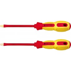 Отвертка шлицевая изолированная SL 7х150 (общ.265мм) искробезопасный сплав AlCu 6101-1022, HORTZ
