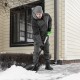 Лопата для уборки снега пластиковая, 400х417х1390 мм, алюминиевый черенок Palisad (61395)