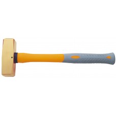 Кувалда тупоносая (немецкий тип) 2,7 кг латунь рукоятка фибергласс искробезопасная 2104A-1012, HORTZ