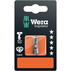 Бита ударная PZ 2 x 25 мм алмаз 1/4 C6.3 Impaktor SB серия 855/1 IMP DC PZ Wera WE-073921