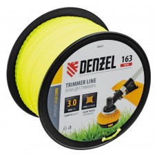 Леска для триммера витой квадрат, 3,0мм х 163м, на DIN катушке FLEX CORD Denzel (96802)