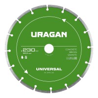 Диск алмазный отрезной сегментный UNIVERSAL URAGAN 230 мм 36705-230  