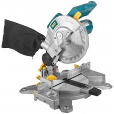 Пила торцовочная 1400 Вт; 4500 об/мин; 210/30 мм; 6,5 кг; рез. накл.; б/с щеток; блок шпинд.; коробка (80415)