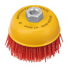 Щетка для УШМ, 100 мм, Чашка, нейлоновая щетина, М14 Denzel (74469)