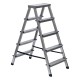 Стремянка двусторонняя 5 ступеней, алюминиевая, Сибртех (97925)