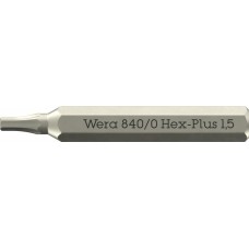 840/0 Micro Hex-Plus Бита с внешним шестигранником, HEX 1.5 x 30 мм, хвостовик шестигранный 5/32