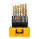 Набор сверл по металлу, 1-13 мм, Р6М5-TiN, Golden Tip, 25 шт Denzel (723009)