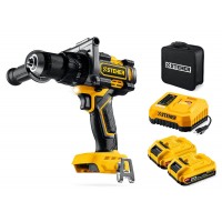 Дрель-шуруповерт ударная бесщеточная 20 В, 165 Н·м, 2 АКБ LMS (2 А·ч), сумка STEHER CBS-165-22