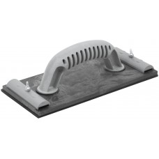 Терка для нажд.бумаги пластиковая с мет.прижимом, черная 230х105 мм (39720М)