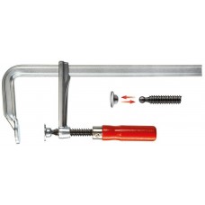 Струбцина цельнометаллическая 250/120, 6 кН, деревянная ручка GZ25 BE-GZ25