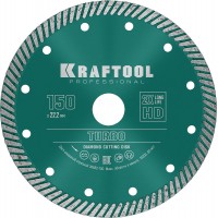Сегментированный алмазный диск Turbo, 150 мм, (22.2 мм, 10 х 2.4 мм) KRAFTOOL 36682-150