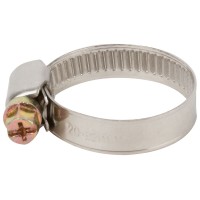 Хомут обжимной (нержавеющая сталь со сваркой) 20-32 мм (64278)