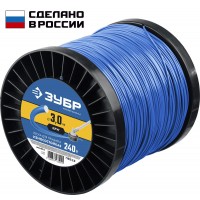 Леска для триммера КРУГ, 3.0 мм, 240 м ЗУБР Профессионал 71015-3.0