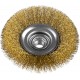 Щетка-крацовка коническая для УШМ 115 мм, витая стальная латунированная проволока 0.3 мм ЗУБР Профессионал 35267-115_z02