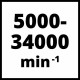 Гравер аккумуляторный Einhell PXC TE-MT 18/34 Li, 18В,5-34тыс/мин,гибкий вал,н.оснастки 55пр,без АКК (4419360)