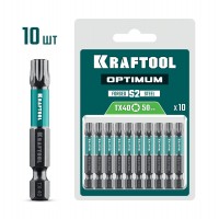 KRAFTOOL OPTIMUM TX 40, 50 мм, 10 шт, биты (26126-40-50-10)