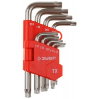 Набор ключей имбусовых коротких 9 шт ЗУБР 27462-1