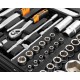 Набор инструментов  94 предмета 1/2" & 1/4", CRV, профессиональный в кейсе HORTZ 120395