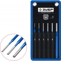 Набор шестигранных выколоток 6 предметов, в чехле ЗУБР Профессионал 21070-H6