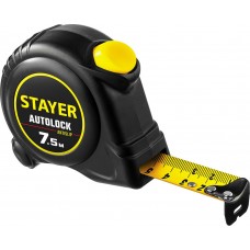 Рулетка с автостопом AutoLock 7.5 м х 25 мм STAYER 2-34126-07-25