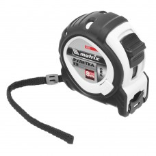 Рулетка Neon,8 м x 25 мм,обрезиненный корпус,3 фиксации,Pro Matrix