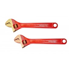 Ключ гаечный разводной шведский с окрашенной.рук. (захват 13мм) искробезопасный сплав BeCu 125B-1002, HORTZ